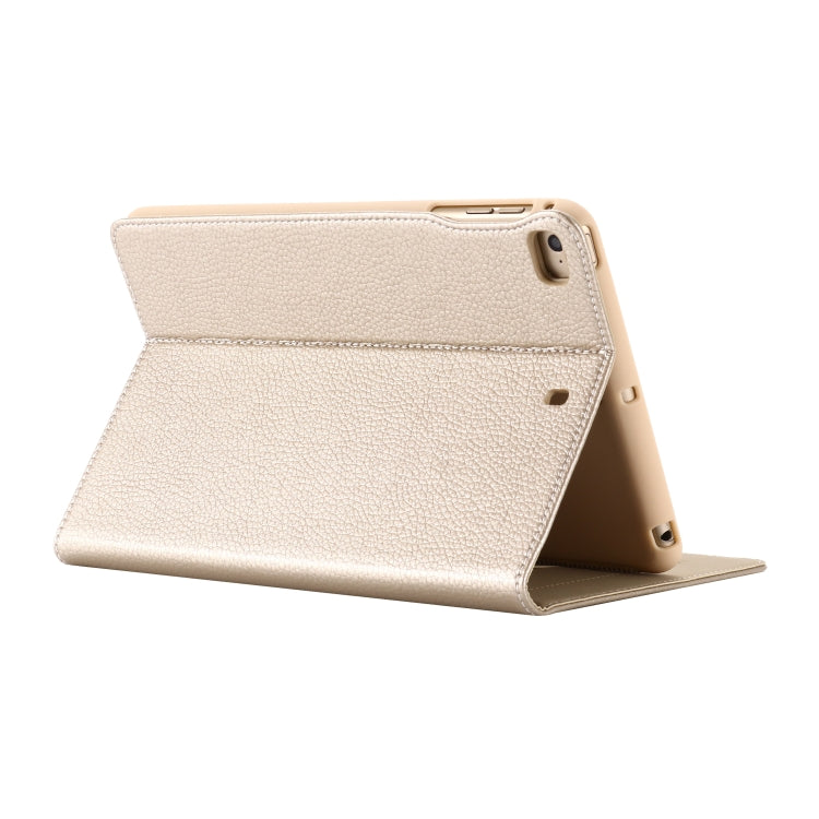For iPad Mini 2019 & 4 & 3 & 2 & 1 GEBEI PU+TPU Horizontal Flip Protective Case with Holder & Card Slots(Gold) - HoMEdemic™ 