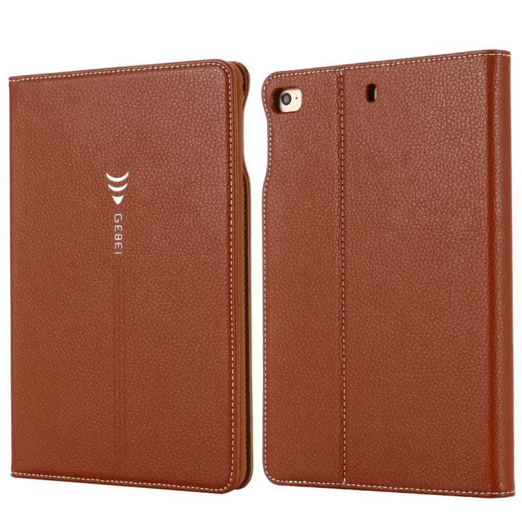 For iPad Mini 2019 & 4 & 3 & 2 & 1 GEBEI PU+TPU Horizontal Flip Protective Case with Holder & Card Slots(Brown) - HoMEdemic™ 