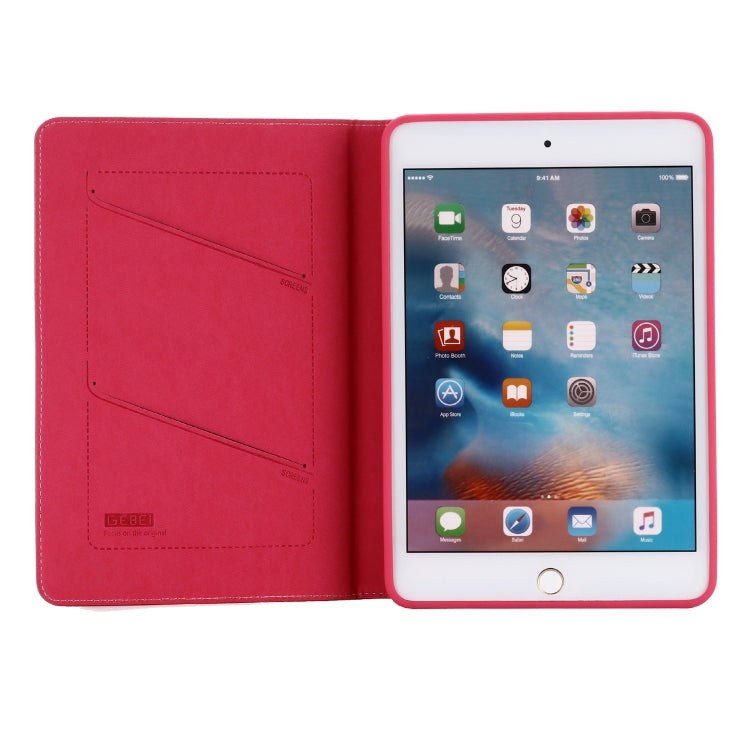 For iPad Mini 2019 & 4 & 3 & 2 & 1 GEBEI PU+TPU Horizontal Flip Protective Case with Holder & Card Slots(Red) - HoMEdemic™ 