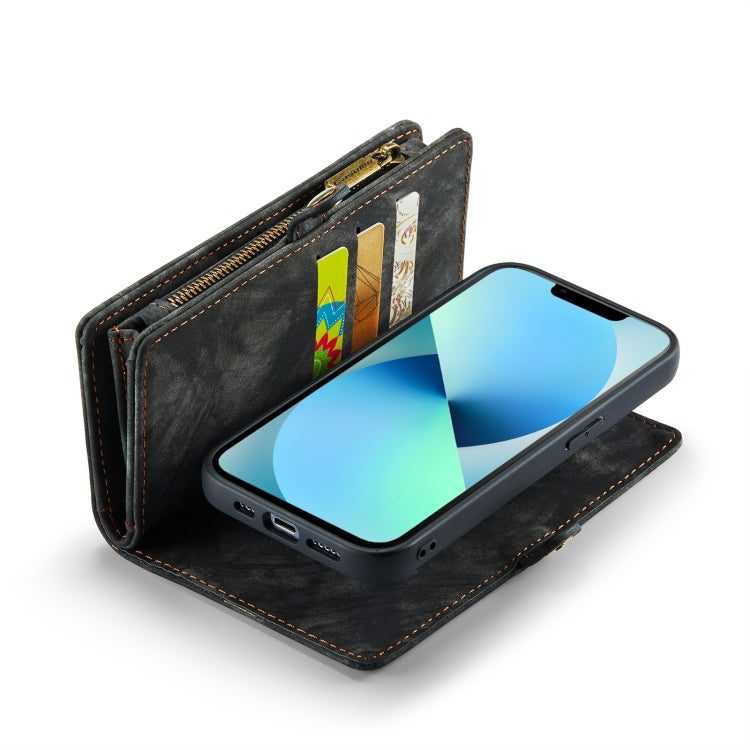 For iPhone 13 Pro CaseMe-008 Detachable Multifunctional Horizontal Flip Leather Case with Card Slot & Holder & Zipper Wallet & Photo Frame (Black) - HoMEdemic™ 