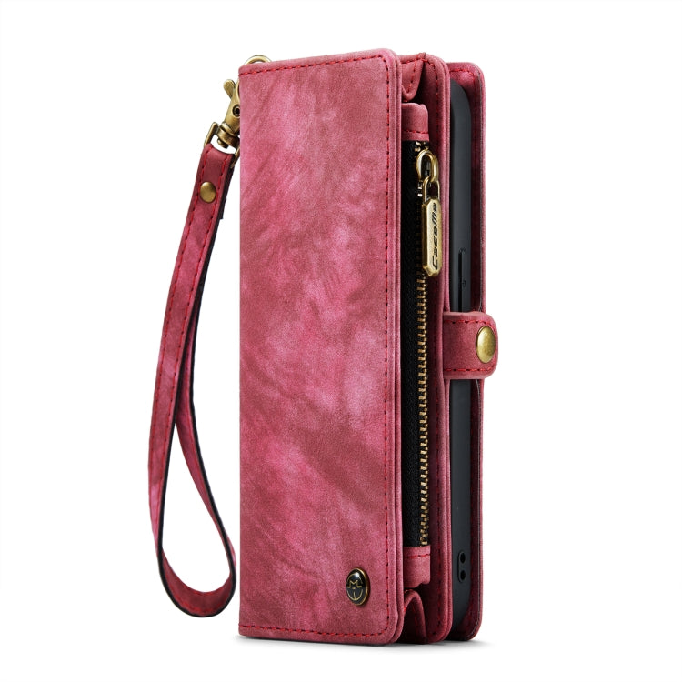 For iPhone 13 Pro CaseMe-008 Detachable Multifunctional Horizontal Flip Leather Case with Card Slot & Holder & Zipper Wallet & Photo Frame (Red) - HoMEdemic™ 