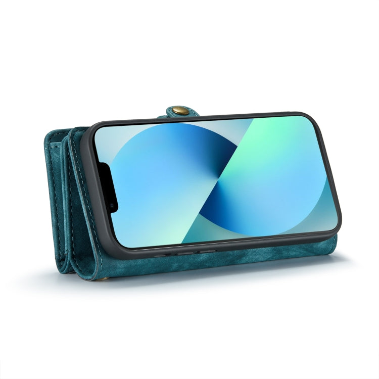 For iPhone 13 Pro CaseMe-008 Detachable Multifunctional Horizontal Flip Leather Case with Card Slot & Holder & Zipper Wallet & Photo Frame (Blue) - HoMEdemic™ 
