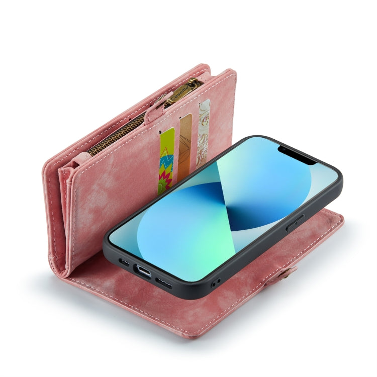 For iPhone 13 Pro CaseMe-008 Detachable Multifunctional Horizontal Flip Leather Case(Pink) - HoMEdemic™ 