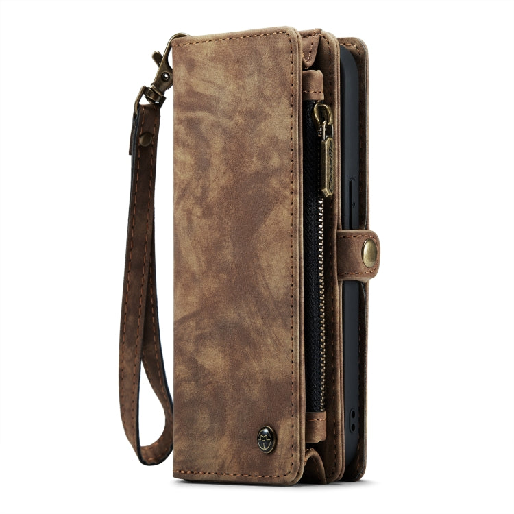 For iPhone 13 CaseMe-008 Detachable Multifunctional Horizontal Flip Leather Case with Card Slot & Holder & Zipper Wallet & Photo Frame(Brown) - HoMEdemic™ 
