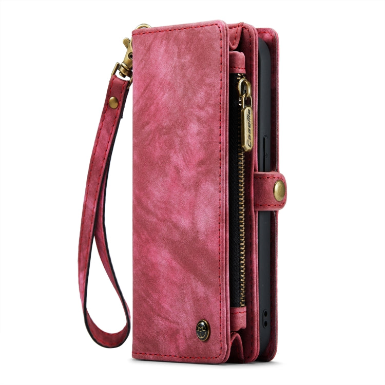 For iPhone 13 CaseMe-008 Detachable Multifunctional Horizontal Flip Leather Case with Card Slot & Holder & Zipper Wallet & Photo Frame(Red) - HoMEdemic™ 