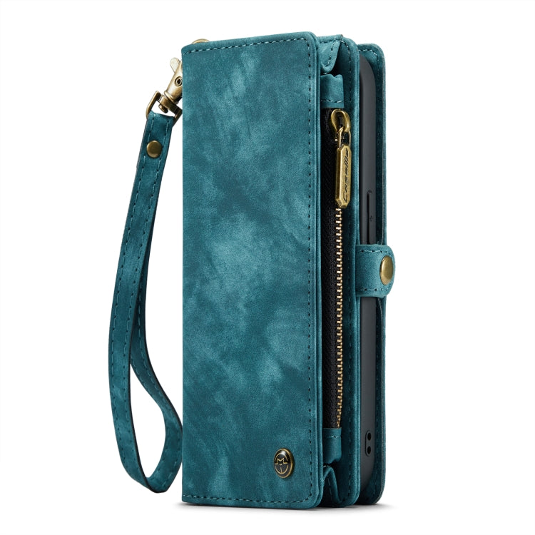 For iPhone 13 CaseMe-008 Detachable Multifunctional Horizontal Flip Leather Case with Card Slot & Holder & Zipper Wallet & Photo Frame(Blue) - HoMEdemic™ 