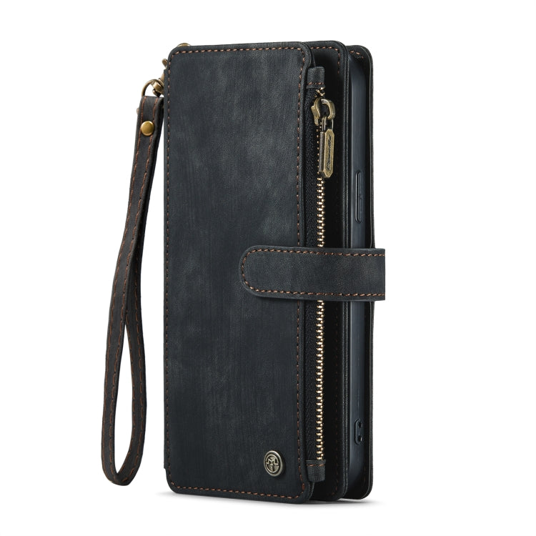 For iPhone 13 Pro Max CaseMe-C30 PU + TPU Multifunctional Horizontal Flip Leather Case with Holder & Card Slot & Wallet & Zipper Pocket (Black) - HoMEdemic™ 
