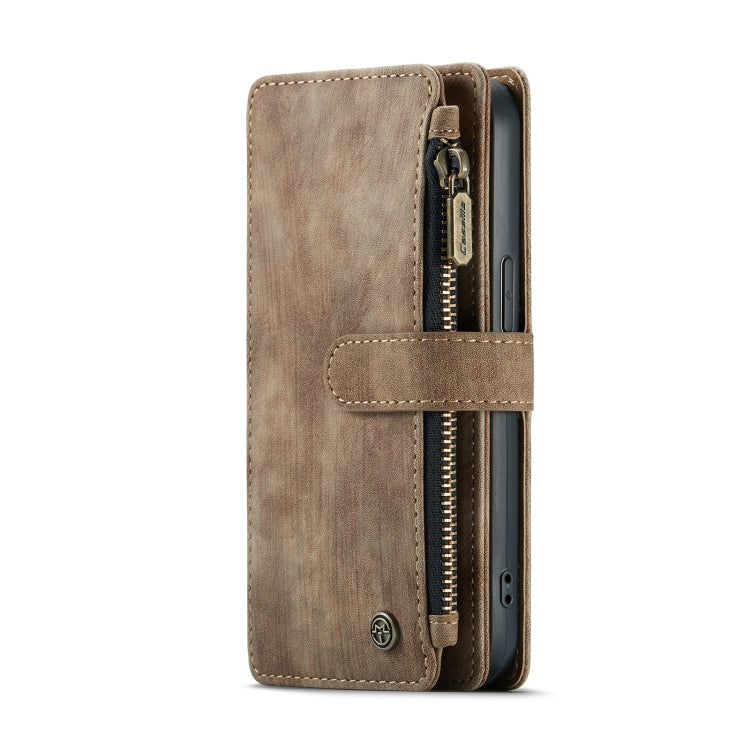 For iPhone 13 CaseMe-C30 PU + TPU Multifunctional Horizontal Flip Leather Case with Holder & Card Slot & Wallet & Zipper Pocket(Brown) - HoMEdemic™ 