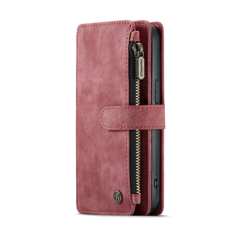 For iPhone 13 CaseMe-C30 PU + TPU Multifunctional Horizontal Flip Leather Case with Holder & Card Slot & Wallet & Zipper Pocket(Red) - HoMEdemic™ 