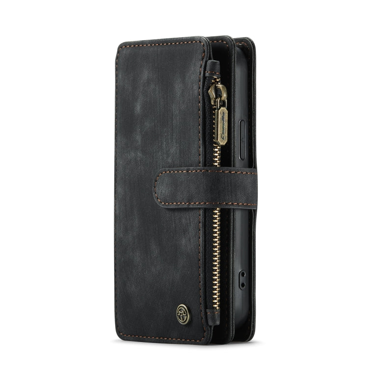For iPhone 13 mini CaseMe-C30 PU + TPU Multifunctional Horizontal Flip Leather Case with Holder & Card Slot & Wallet & Zipper Pocket (Black) - HoMEdemic™ 