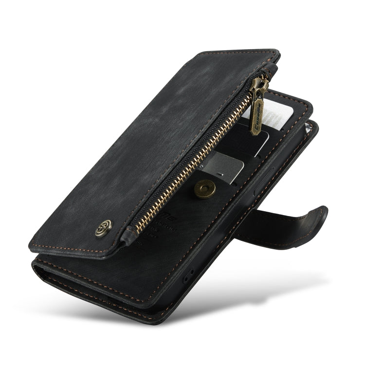 For iPhone 13 mini CaseMe-C30 PU + TPU Multifunctional Horizontal Flip Leather Case with Holder & Card Slot & Wallet & Zipper Pocket (Black) - HoMEdemic™ 