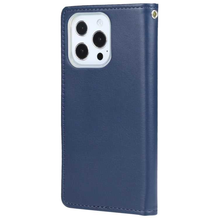 For iPhone 13 Pro GOOSPERY RICH DIARY Crazy Horse Texture Horizontal Flip Leather Case with Holder & Card Slots & Wallet (Blue) - HoMEdemic™ 