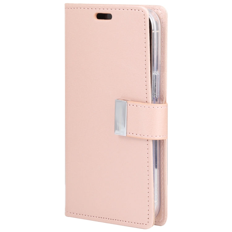 For iPhone 13 Pro GOOSPERY RICH DIARY Crazy Horse Texture Horizontal Flip Leather Case with Holder & Card Slots & Wallet (Rose Gold) - HoMEdemic™ 