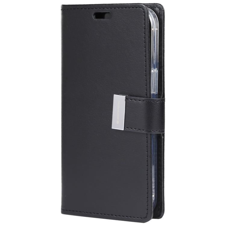 For iPhone 13 Pro GOOSPERY RICH DIARY Crazy Horse Texture Horizontal Flip Leather Case with Holder & Card Slots & Wallet (Black) - HoMEdemic™ 