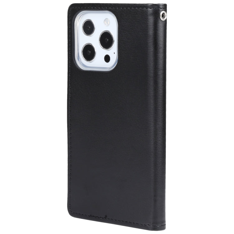 For iPhone 13 Pro GOOSPERY RICH DIARY Crazy Horse Texture Horizontal Flip Leather Case with Holder & Card Slots & Wallet (Black) - HoMEdemic™ 