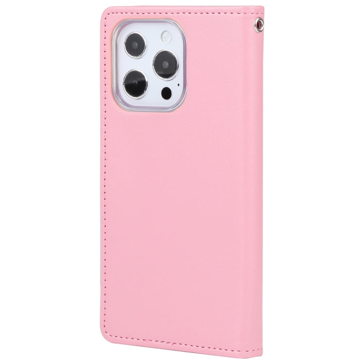 For iPhone 13 Pro GOOSPERY RICH DIARY Crazy Horse Texture Horizontal Flip Leather Case with Holder & Card Slots & Wallet (Pink) - HoMEdemic™ 