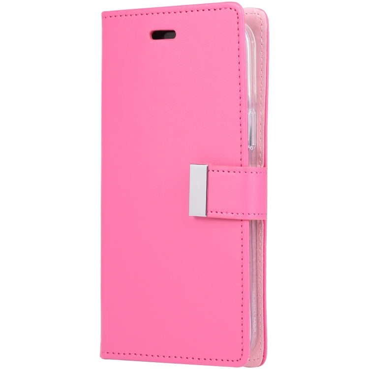 For iPhone 13 Pro GOOSPERY RICH DIARY Crazy Horse Texture Horizontal Flip Leather Case with Holder & Card Slots & Wallet (Rose Red) - HoMEdemic™ 