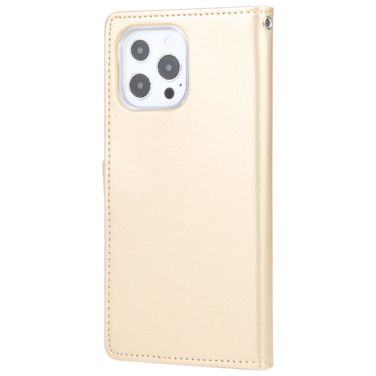 For iPhone 13 Pro GOOSPERY RICH DIARY Crazy Horse Texture Horizontal Flip Leather Case with Holder & Card Slots & Wallet (Gold) - HoMEdemic™ 