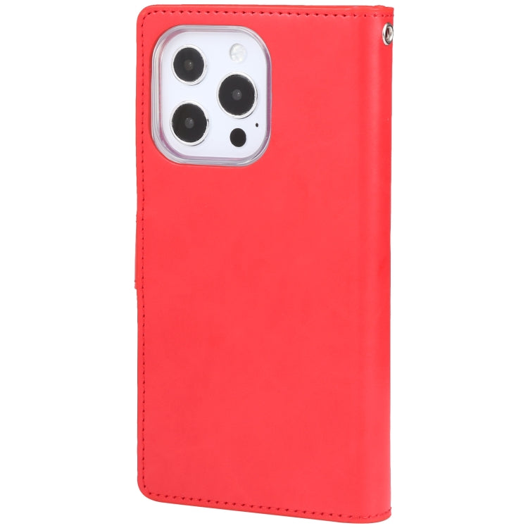 For iPhone 13 Pro GOOSPERY MANSOOR Crazy Horse Texture Horizontal Flip Leather Case with Holder & Card Slots & Wallet (Red) - HoMEdemic™ 