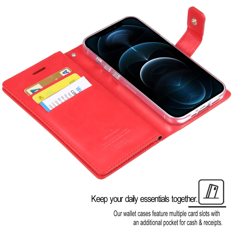For iPhone 13 Pro GOOSPERY MANSOOR Crazy Horse Texture Horizontal Flip Leather Case with Holder & Card Slots & Wallet (Red) - HoMEdemic™ 