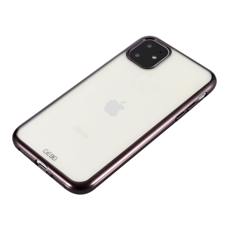 For iPhone 11 Pro GEBEI Plating TPU Shockproof Protective Case(Black) - HoMEdemic™ 