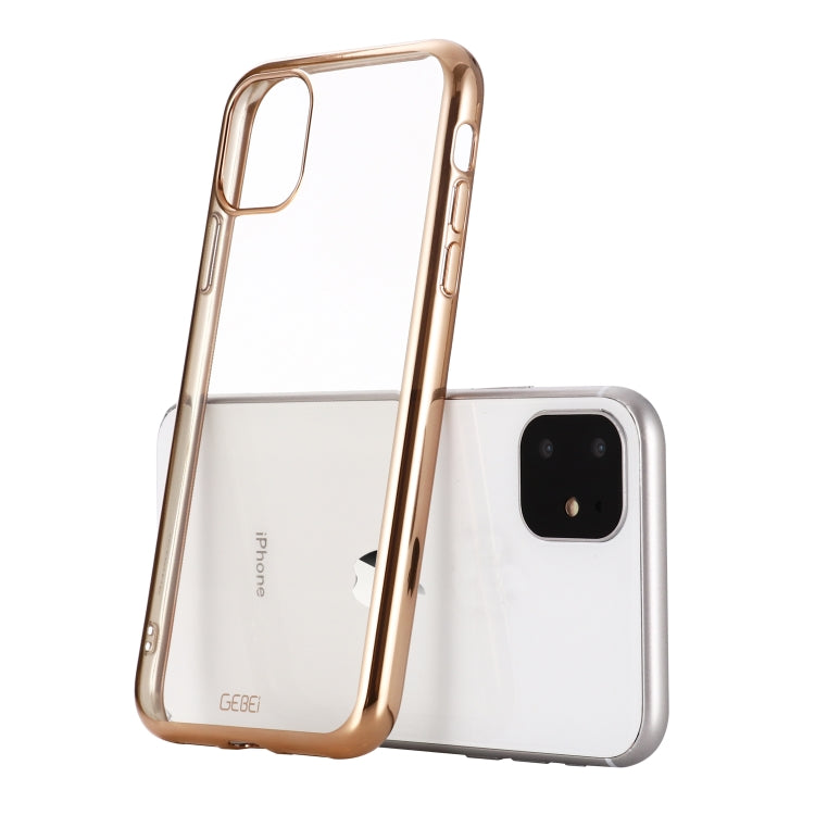 For iPhone 11 GEBEI Plating TPU Shockproof Protective Case(Gold) - HoMEdemic™ 