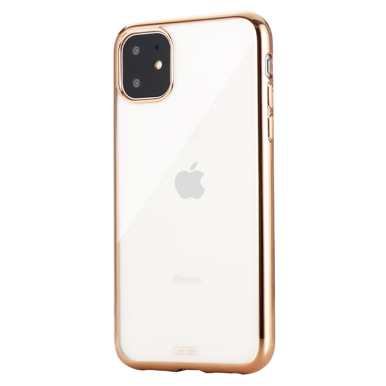 For iPhone 11 GEBEI Plating TPU Shockproof Protective Case(Gold) - HoMEdemic™ 