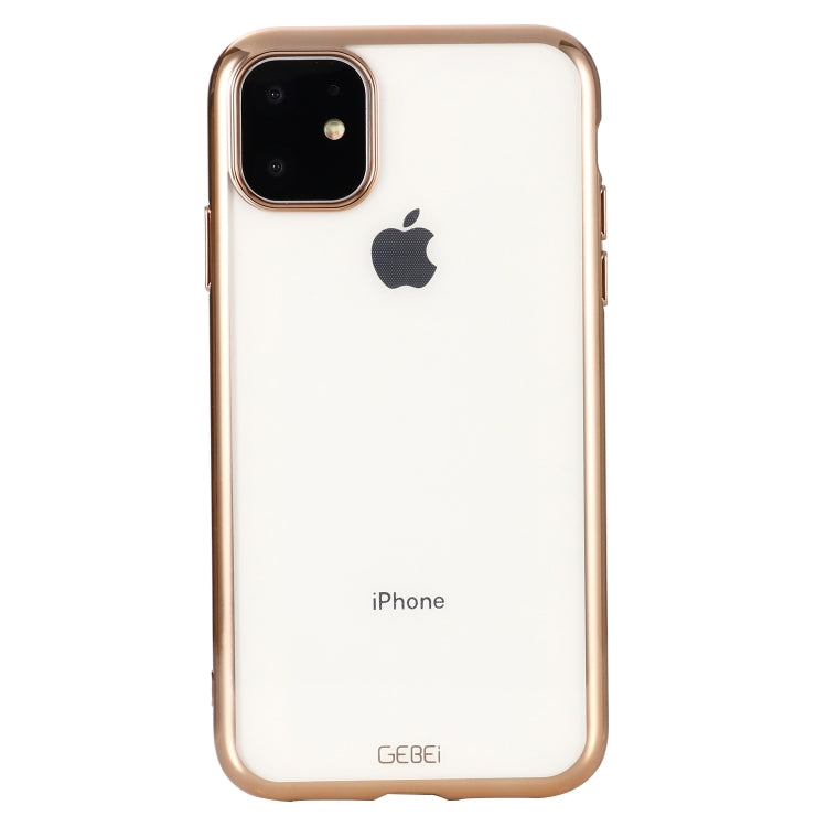 For iPhone 11 GEBEI Plating TPU Shockproof Protective Case(Gold) - HoMEdemic™ 