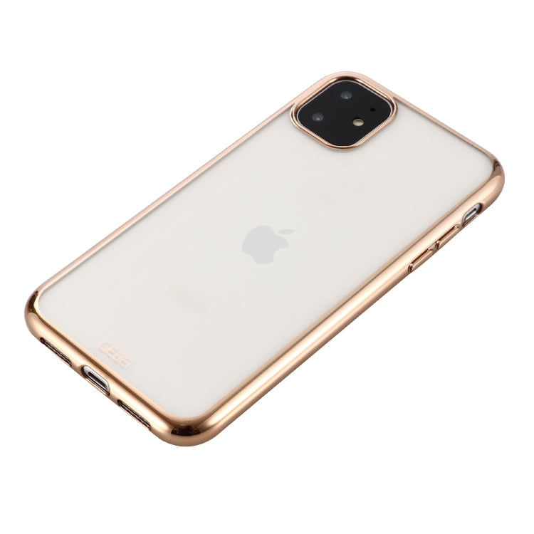 For iPhone 11 GEBEI Plating TPU Shockproof Protective Case(Gold) - HoMEdemic™ 