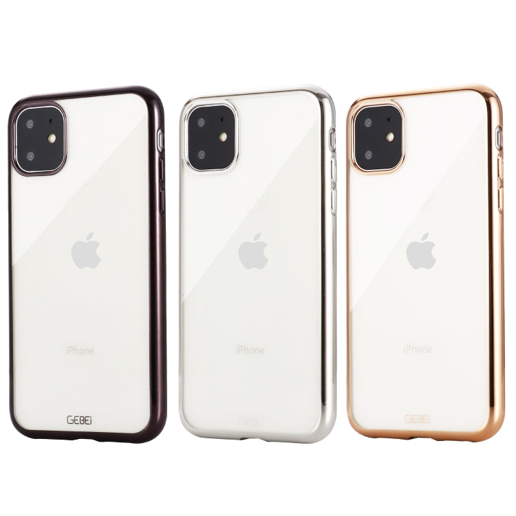 For iPhone 11 GEBEI Plating TPU Shockproof Protective Case(Black) - HoMEdemic™ 