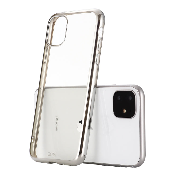 For iPhone 11 GEBEI Plating TPU Shockproof Protective Case(Silver) - HoMEdemic™ 