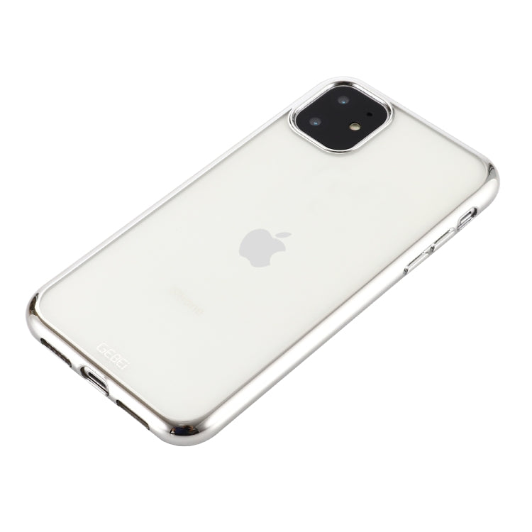 For iPhone 11 GEBEI Plating TPU Shockproof Protective Case(Silver) - HoMEdemic™ 