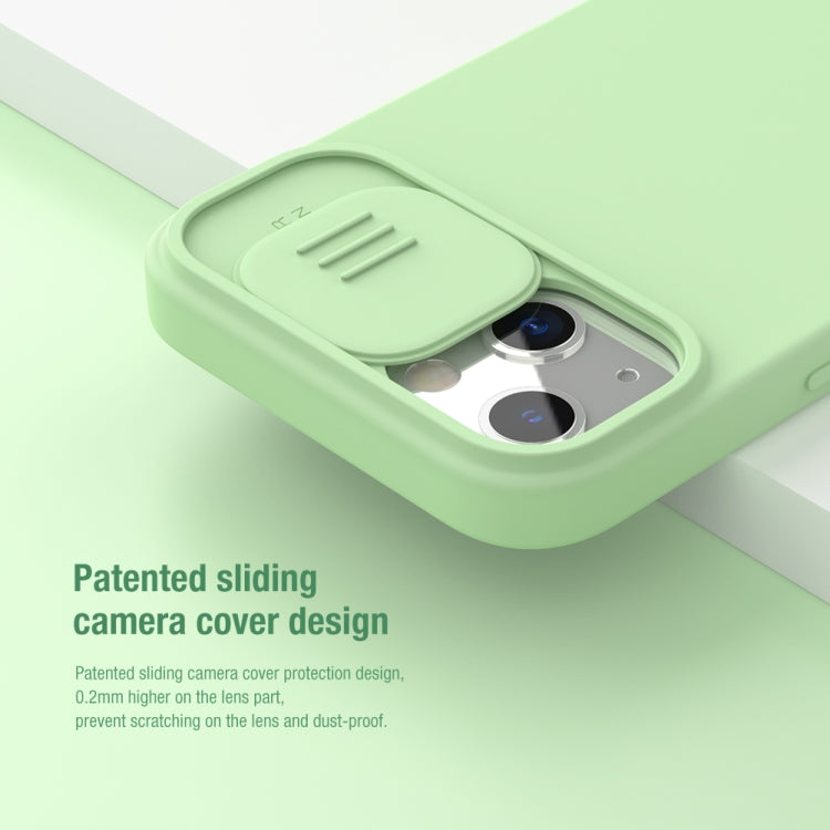 For iPhone 13 NILLKIN CamShield MagSafe Magnetic Liquid Silicone + PC Full Coverage Case(Blue) - HoMEdemic™ 