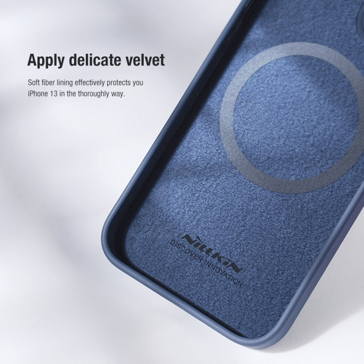 For iPhone 13 NILLKIN CamShield MagSafe Magnetic Liquid Silicone + PC Full Coverage Case(Blue) - HoMEdemic™ 