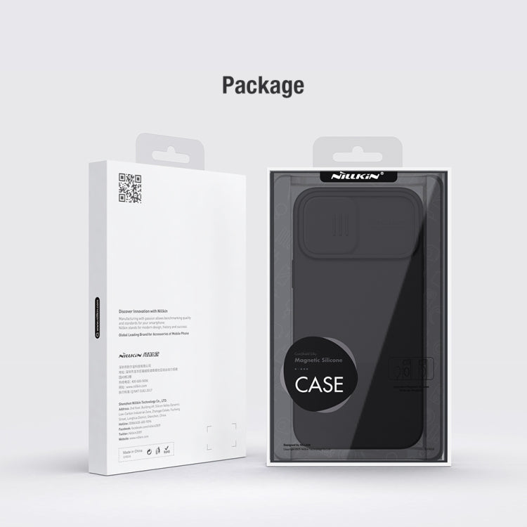 For iPhone 13 NILLKIN CamShield MagSafe Magnetic Liquid Silicone + PC Full Coverage Case(Green) - HoMEdemic™ 