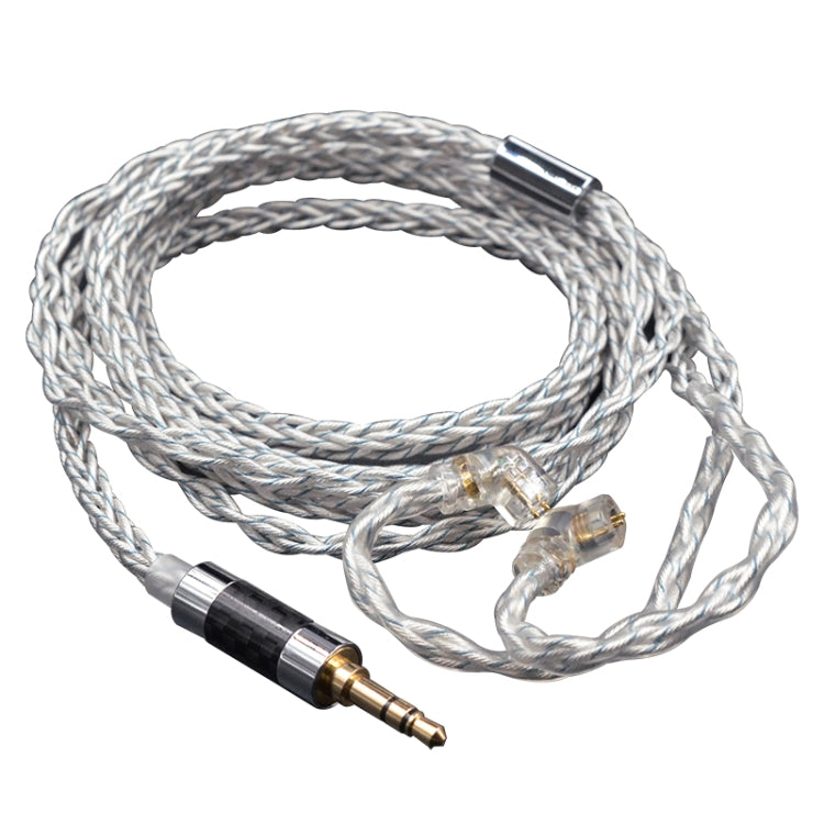 KZ 3.5mm Plug 784-core Blue Silver Mixed Braided Silver-plated Earphone Upgrade Cable For KZ ZS10 Pro / DQ6 / ASX, Cable Length: 1.2m(C Style) - HoMEdemic™ 