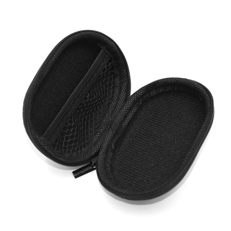 KZ Portable PU Leather Oval Data Cable Charger Earphone Storage Box(Black) - HoMEdemic™ 