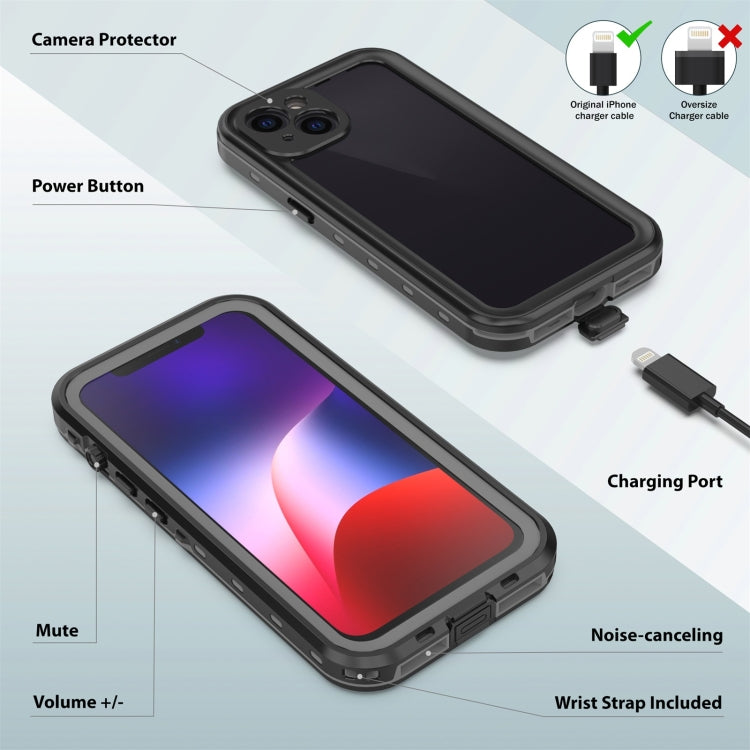 For iPhone 13 RedPepper Transparent Dot Shockproof Waterproof PC + TPU Protective Case(Black) - HoMEdemic™ 