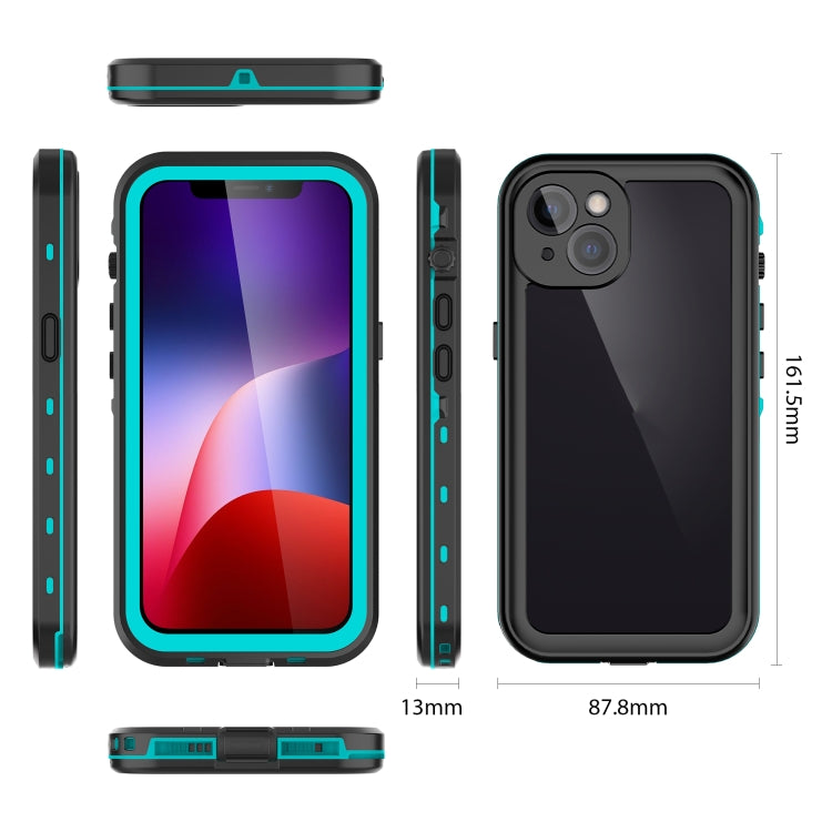 For iPhone 13 RedPepper Transparent Dot Shockproof Waterproof PC + TPU Protective Case (Blue) - HoMEdemic™ 