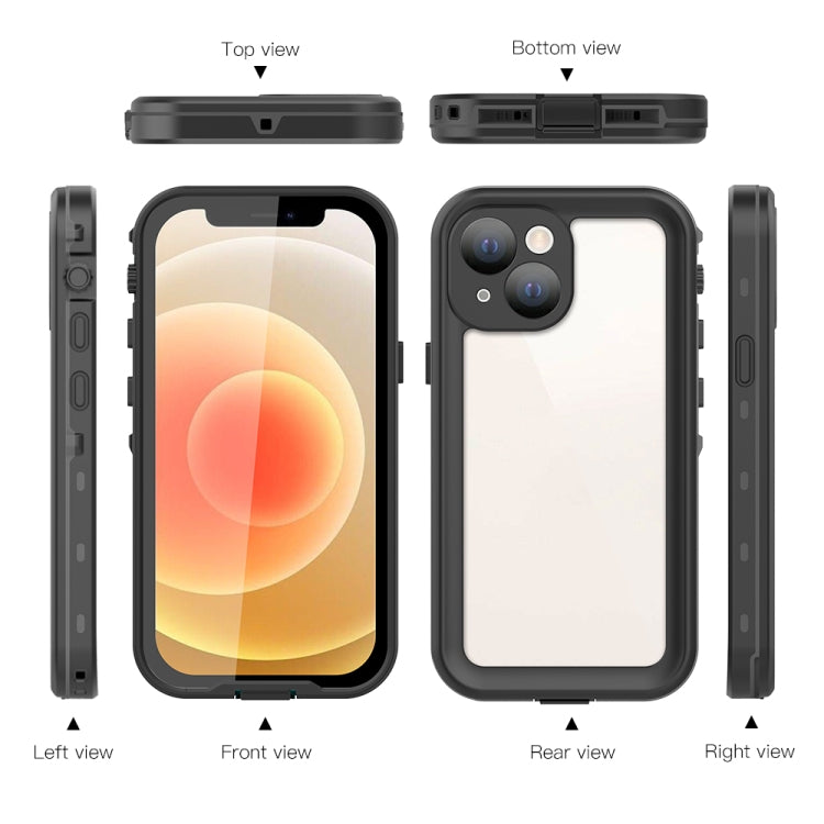 For iPhone 13 mini RedPepper Transparent Dot Shockproof Waterproof PC + TPU Protective Case (Black) - HoMEdemic™ 