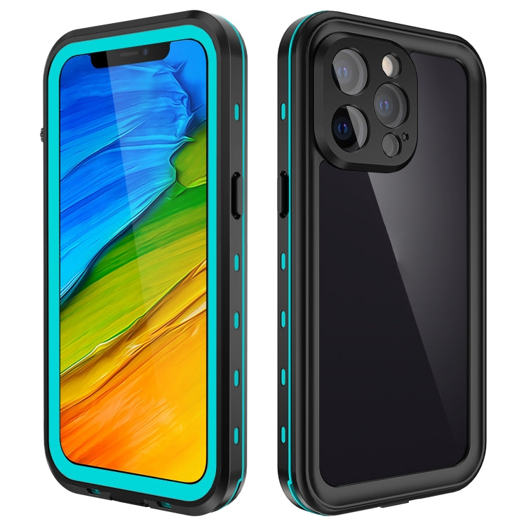 For iPhone 13 Pro RedPepper Transparent Dot Shockproof Waterproof PC + TPU Protective Case  (Blue) - HoMEdemic™ 