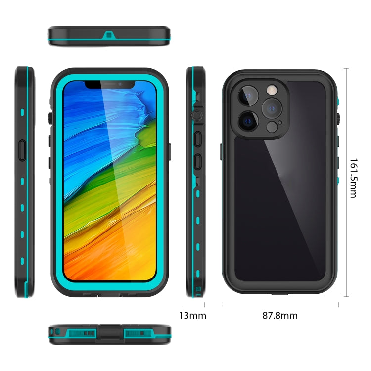 For iPhone 13 Pro RedPepper Transparent Dot Shockproof Waterproof PC + TPU Protective Case  (Blue) - HoMEdemic™ 