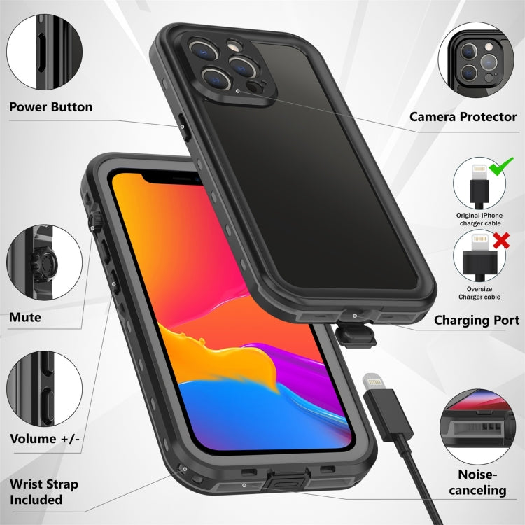 For iPhone 13 Pro Max RedPepper Transparent Dot Shockproof Waterproof PC + TPU Protective Case (Black) - HoMEdemic™ 