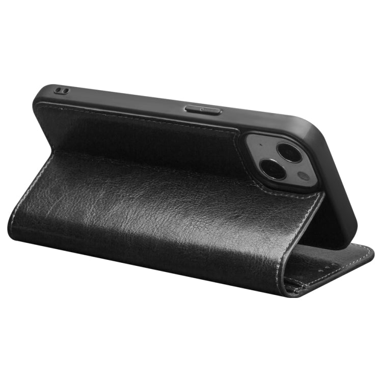 For iPhone 13 mini QIALINO Horizontal Flip Leather Case with Holder & Card Slots & Wallet (Black) - HoMEdemic™ 