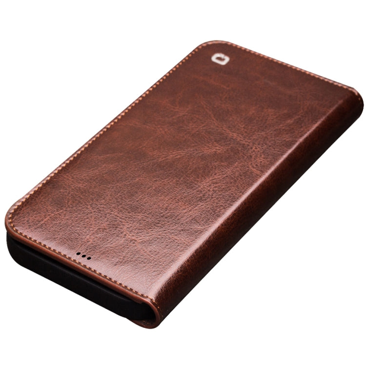 For iPhone 13 mini QIALINO Horizontal Flip Leather Case with Holder & Card Slots & Wallet (Brown) - HoMEdemic™ 