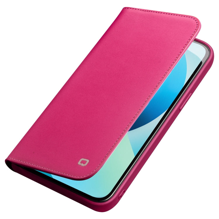 For iPhone 13 QIALINO Business Horizontal Flip Leather Case with Holder & Card Slots & Wallet (Rose Red) - HoMEdemic™ 