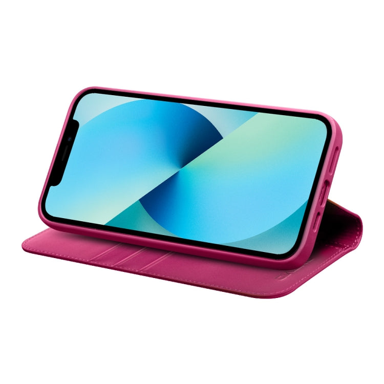 For iPhone 13 QIALINO Business Horizontal Flip Leather Case with Holder & Card Slots & Wallet (Rose Red) - HoMEdemic™ 