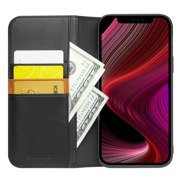 For iPhone 13 mini QIALINO Business Horizontal Flip Leather Case with Holder & Card Slots & Wallet (Black) - HoMEdemic™ 