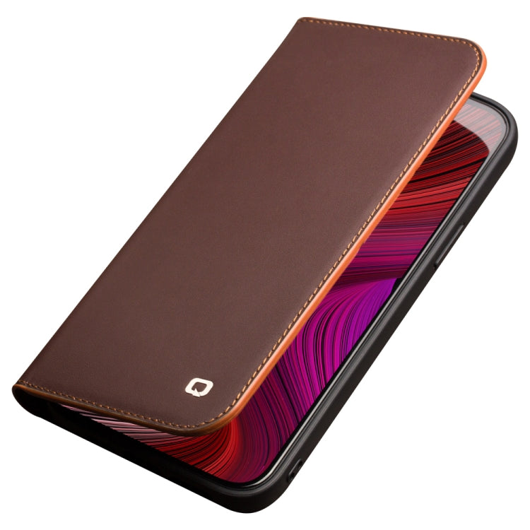 For iPhone 13 mini QIALINO Business Horizontal Flip Leather Case with Holder & Card Slots & Wallet (Brown) - HoMEdemic™ 