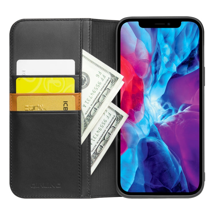For iPhone 13 Pro Max QIALINO Business Horizontal Flip Leather Case with Holder & Card Slots & Wallet (Black) - HoMEdemic™ 
